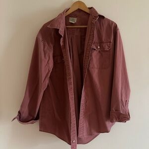 Vintage LL Bean Terracotta Cotton Button Up